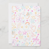 トレンディー50番目のビーチ誕生日招待状 招待状 (裏面)