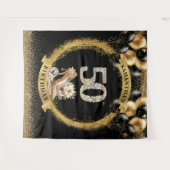 トレンディー50番目の誕生日ダイアモンド数ハイヒール タペストリー (正面(横))