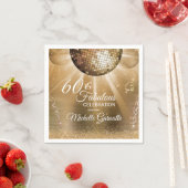 トレンディー60と素晴らしい金ゴールド スタンダードカクテルナプキン (インサイチュ)