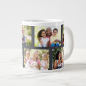 トレンディー8写真組積造グリッドグレーフォト ジャンボコーヒーマグカップ (正面右)