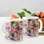 トレンディー8写真組積造グリッドピンク写真 ジャンボコーヒーマグカップ<br><div class="desc">Pink Giant Photo Mug - 8枚のカスタマイズ写真を含む。このトレンディーメーソンリーグリッドスタイルの写真コラージュは、配置のための与え豊富な選択のためのランドスケープとポートレートのフォーマットを含む。この写真テンプレートは、家族や友人のための記念ギフトを作成するためにあなたの写真のユニーク8を追加するように設定されている。背景もしの色を変更したいクリックかカスタマイズ"またはメッセージを表示する。</div>