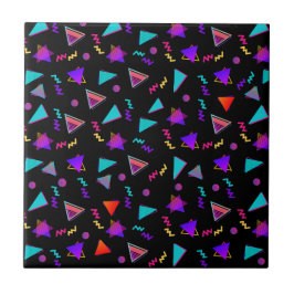 トレンディー80sブラック タイル