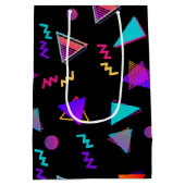 トレンディー80sブラック ミディアムペーパーバッグ (裏面)