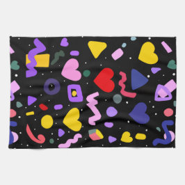 トレンディー80s柄エプロン キッチンタオル