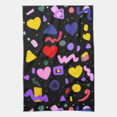 トレンディー80s柄エプロン キッチンタオル (縦)