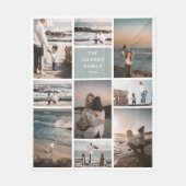 トレンディー9フォトコラージュカスタム記念ギフト フリースブランケット (正面)