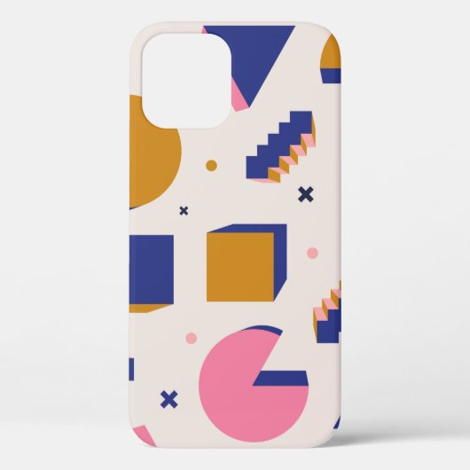 トレンディー90sメンフィは幾何学的シームレスパターンです。ヴィン Case-Mate iPhoneケース (裏面)