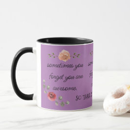 トレンディー&かわいいフローラあなたがコーヒー素晴らしである マグカップ