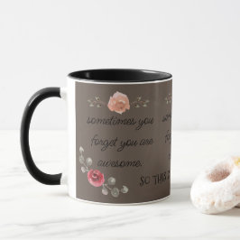 トレンディー&かわいいフローラあなたがコーヒー素晴らしである マグカップ