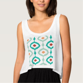 トレンディー,イカット，オギー，ソマー色，パターン，シックガーリー, Tシャツ