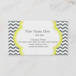 トレンディー、エレガントグレーモダンおよびホワイトシェブロン 名刺