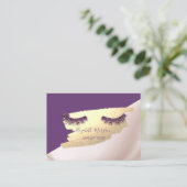 トレンディー,エレガント金箔ブラシストローク，ブラシ 名刺 (スタンド正面)