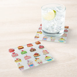 トレンディー ガラスコースター