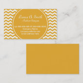 トレンディー、クラシック、明るい日当たりの良い黄色いシェブロン 名刺 (正面/裏面)