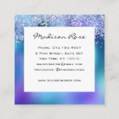 トレンディー&グラムホログラフィックマーメイドグリッタースパークレス スクエア名刺 (裏面)