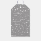トレンディー – グレー – スノーフレークギフトラベル ギフトタグ (裏面)