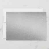 トレンディー&シックシルバーフォイルレディース誕生日 招待状 (裏面)