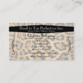 トレンディー&シックレオパード印刷 名刺 (裏面)