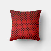 トレンディー&シックレッド&ブラックストライプパターン クッション (裏面)