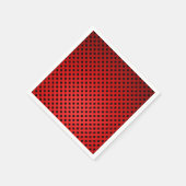 トレンディー&シックレッド&ブラックストライプパターン スタンダードカクテルナプキン (角)