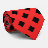 トレンディー&シックレッド&ブラックストライプパターン ネクタイ (ロール)