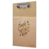 トレンディー、ストライプスマイル、輝き輝き – パーソナライズされた クリップボード (左)