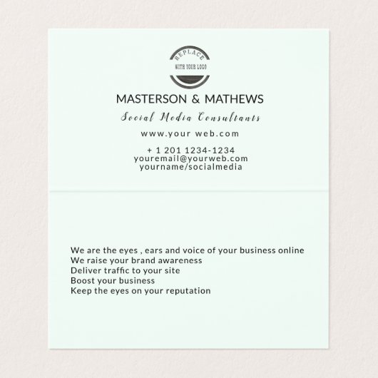 トレンディー・ソモダンーシャルメディア・コンサルタントが発表 名刺 (内部フラット)