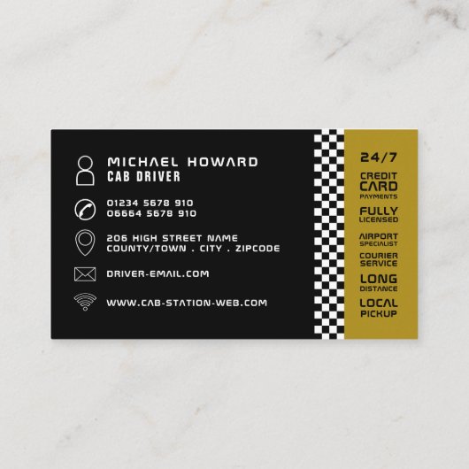 トレンディー&タクモダンシーキャブドライバ 名刺 (裏面)