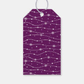 トレンディー – パープルエレガント – スノーフレークのギフトラベル ギフトタグ (裏面)