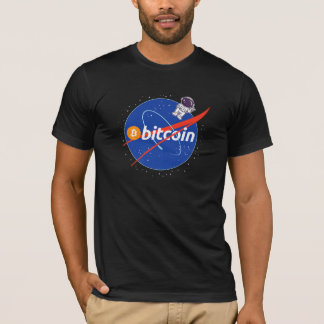 トレンディー ビットコイン 宇宙飛行士 スペース 暗号資産 Tシャツ