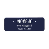 トレンディー |ファミリ |ミッドナイトブルー |差出人住所 ラベル (正面)