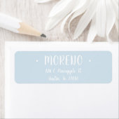 トレンディー |ファミリ |淡い青 |差出人住所 ラベル (インサイチュ)