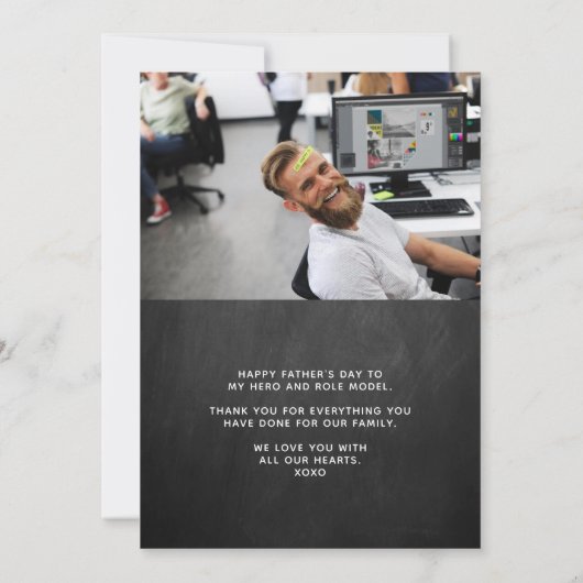 トレンディー（ファンタッシュ – ティック）口ひげ写真父の日 (裏面)