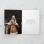 トレンディー（ファンタッシュ – ティック）口ひげ父の日写真 カード (内部)