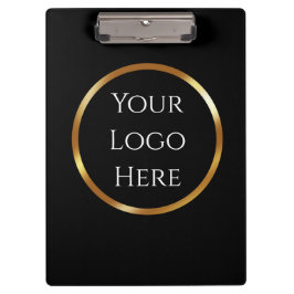 トレンディー、ミニマリスト。ブラックとQRコード付き金ゴールド クリップボード