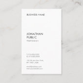 トレンディー　モダンシンプルエレガント　プロフェッショナルテンプレート 名刺 (裏面)