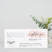 トレンディー,モダン手書き，ロゴ，薄いピンク (スタンド正面)