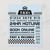 トレンディー&モダン、タクシータクシー会社の価格表 チラシ (正面)