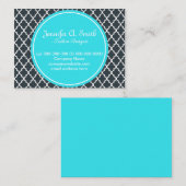 トレンディー、ラブリー、クラシックガーリー、B&Wクアトレフォイル 名刺 (正面/裏面)