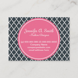 トレンディー、ラブリー、クラシックガーリー、B&Wクアトレフォイル 名刺