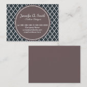 トレンディー、ラブリー、クラシック、エスプレッソB&Wクアトレフォイル 名刺 (正面/裏面)