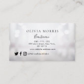 トレンディー《写真》ぼけ味銀美容師名刺 名刺 (裏面)