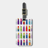 トレンディー，口ガーリー紅模様 ラゲッジタグ (正面縦)