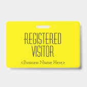 トレンディー「登録ビジター」バッジ バッジ (Back)