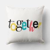 トレンディー,陽気で都市のタイポグラフィの一緒に クッション (裏面)