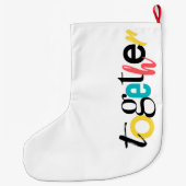 トレンディー，陽気で都市のタイポグラフィの一緒に ラージクリスマスストッキング (裏面)