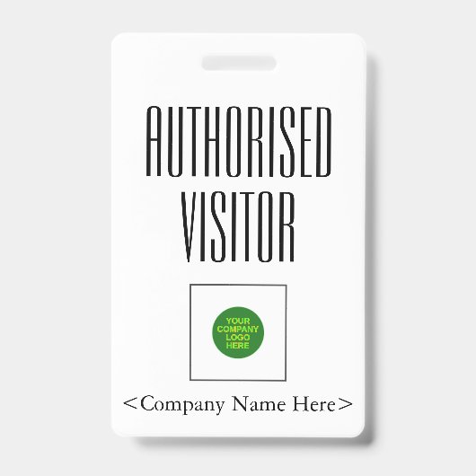 トレンディー「Authorized Visitor」バッジ バッジ (正面)