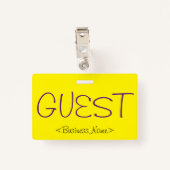 トレンディー「GUEST」バッジ バッジ (裏面クリップ)