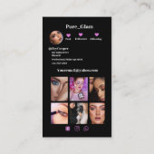 トレンディー、InstagramフォトコラージュQRcodeビジネスC 名刺 (裏面)