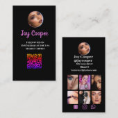 トレンディー、InstagramフォトコラージュQRcode 名刺 (正面/裏面)